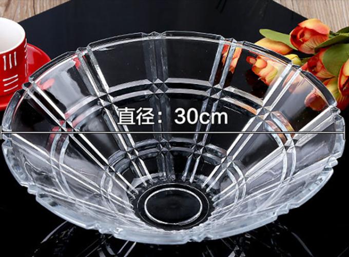 Eco - Friendly Glass Shallow Tray For Turkey Roast / Glass Fruit Bowl For Cookie