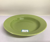 Color Dish Plate Kitchen Ceramic Bowls Dinner Set Green Round OEM ODM Available