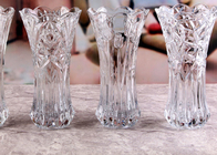 Stock Flower Decorative Glass Vases / Transparent Small Coloured Glass Vases