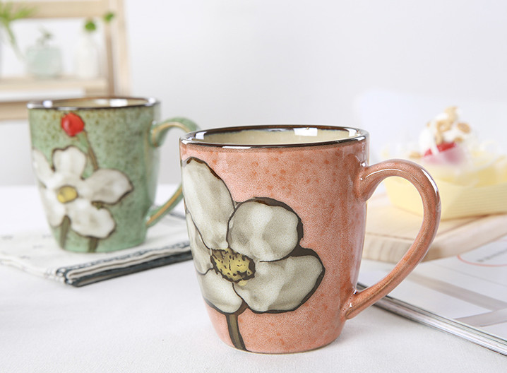 Hand Painting Ceramic Mugs Coffee Eco Friendly Dishwasher Safe