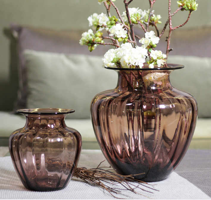 pink decorative glass