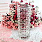 Weaving Colored Glass Vase / Transparent Desktop Decoration Vase