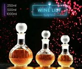 Stock Glass Decanters Whiskey Glass Bottle Sets 500ml For Drinking Bar Shop